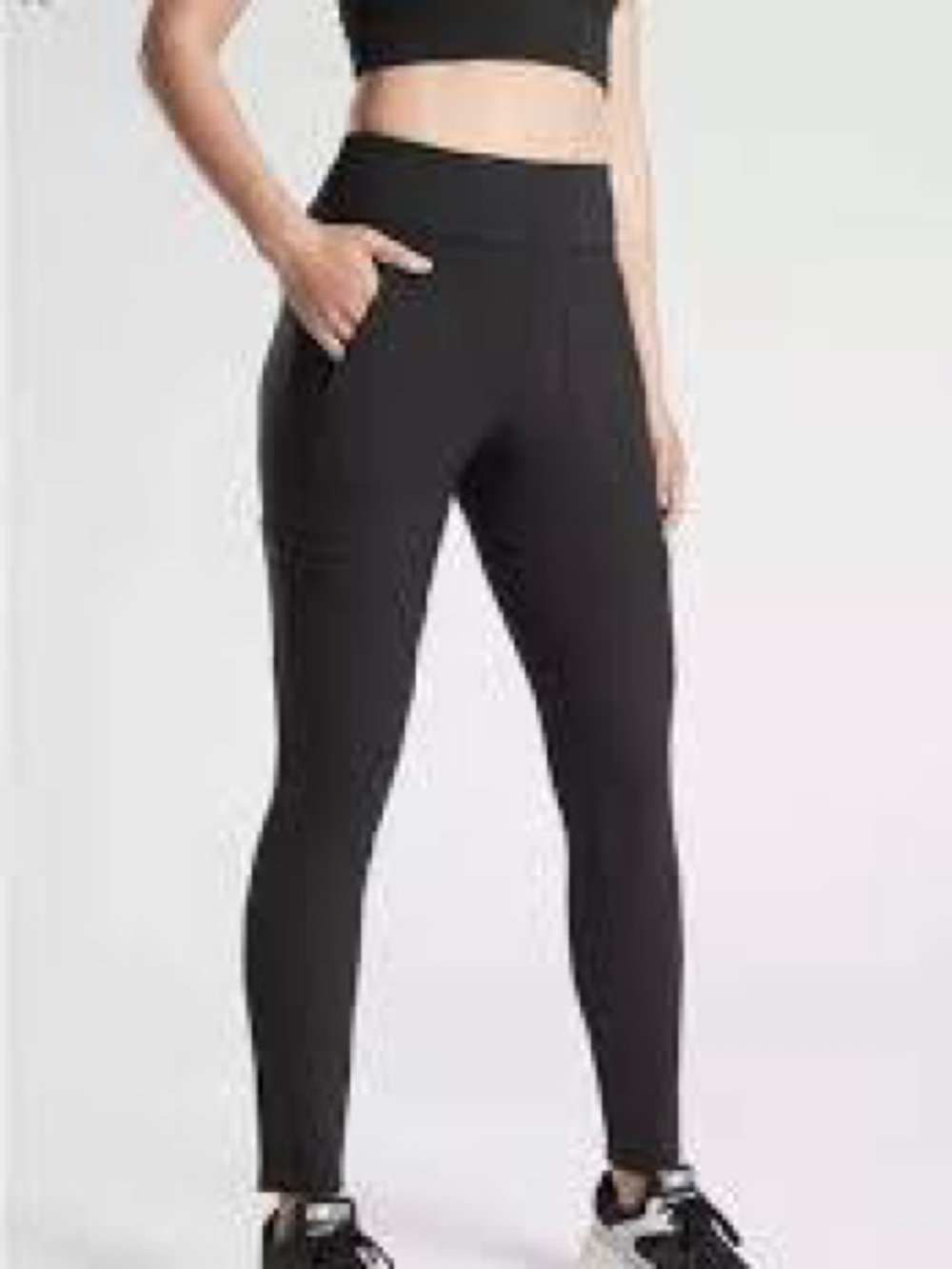 Athleta Headlands Hybrid Cargo High-Rise Dark Charcoal Active Leggings 8